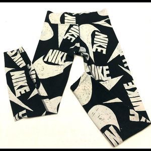 Nike printed logo womens leggings size medium